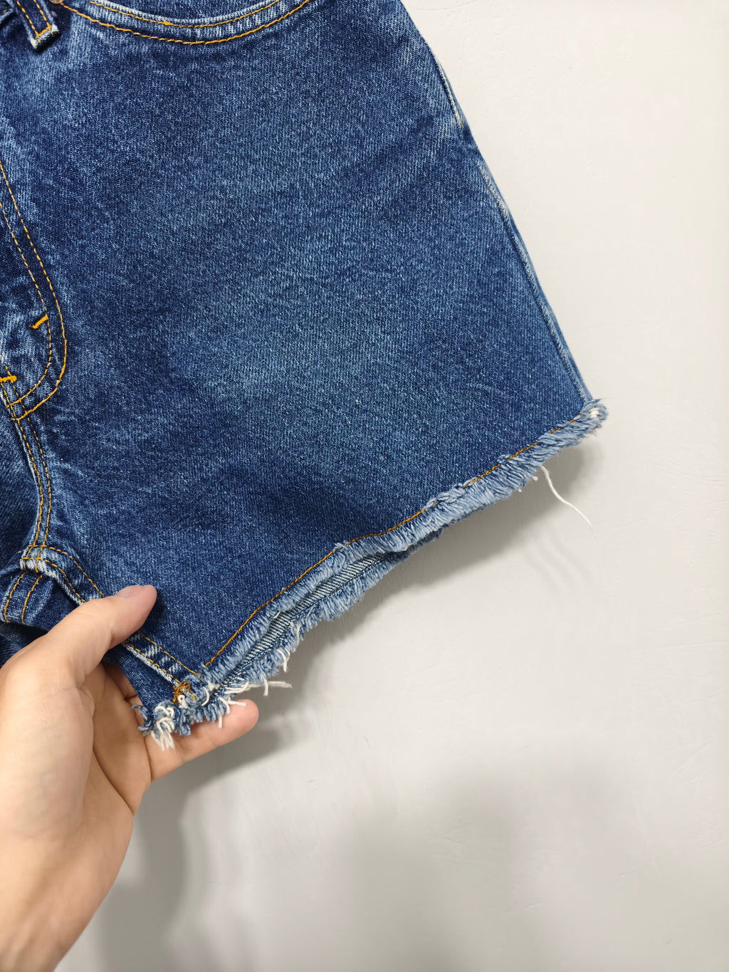 Vintage Levis 517 Blue Denim Shorts W30 Cut Off Raw Hem 90s Grunge Festival Y2K