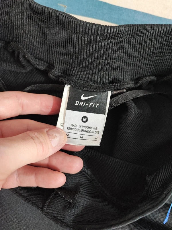 Vintage Nike Chantel Shiny Black Tracksuit Bottoms Joggers Women Size 10