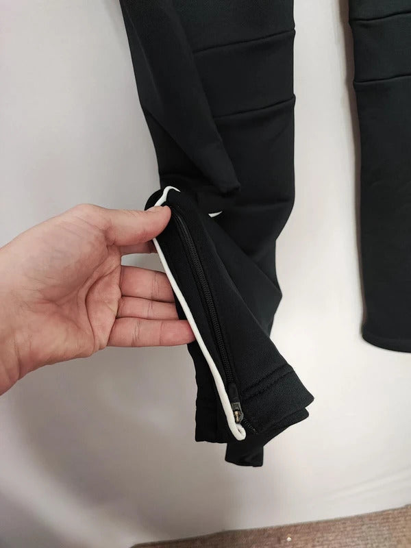 Vintage Nike Chantel Shiny Black Tracksuit Bottoms Joggers Women Size 10