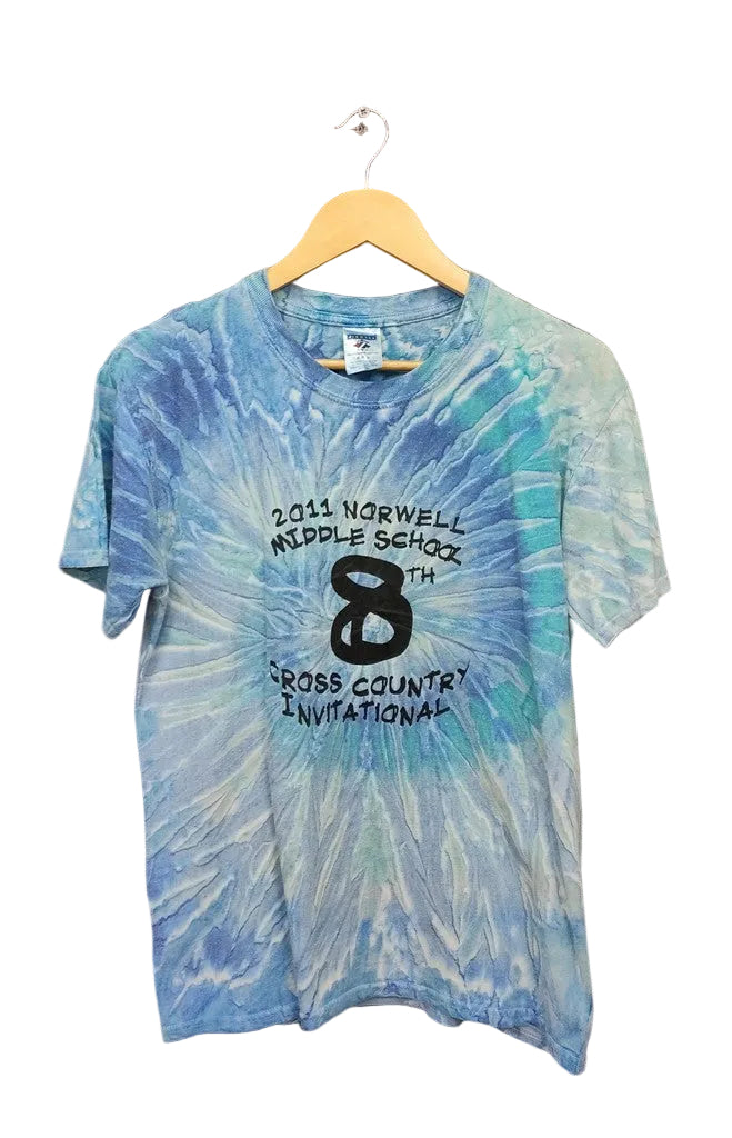 Vintage 2011 Norwell Middle School Cross Country Tie Dye T-Shirt Jerzees Medium