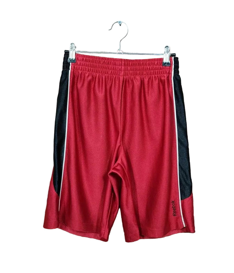 Reebok Kids Red Black Side Stripe Gym Shorts Athletic Size M 10-12 Medium Kids