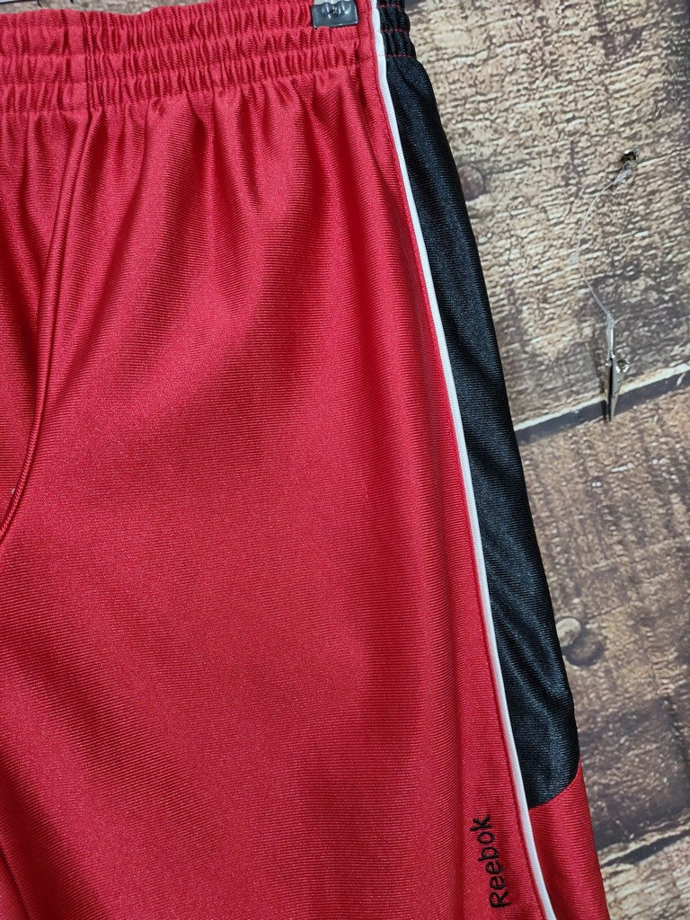Reebok Kids Red Black Side Stripe Gym Shorts Athletic Size M 10-12 Medium Kids