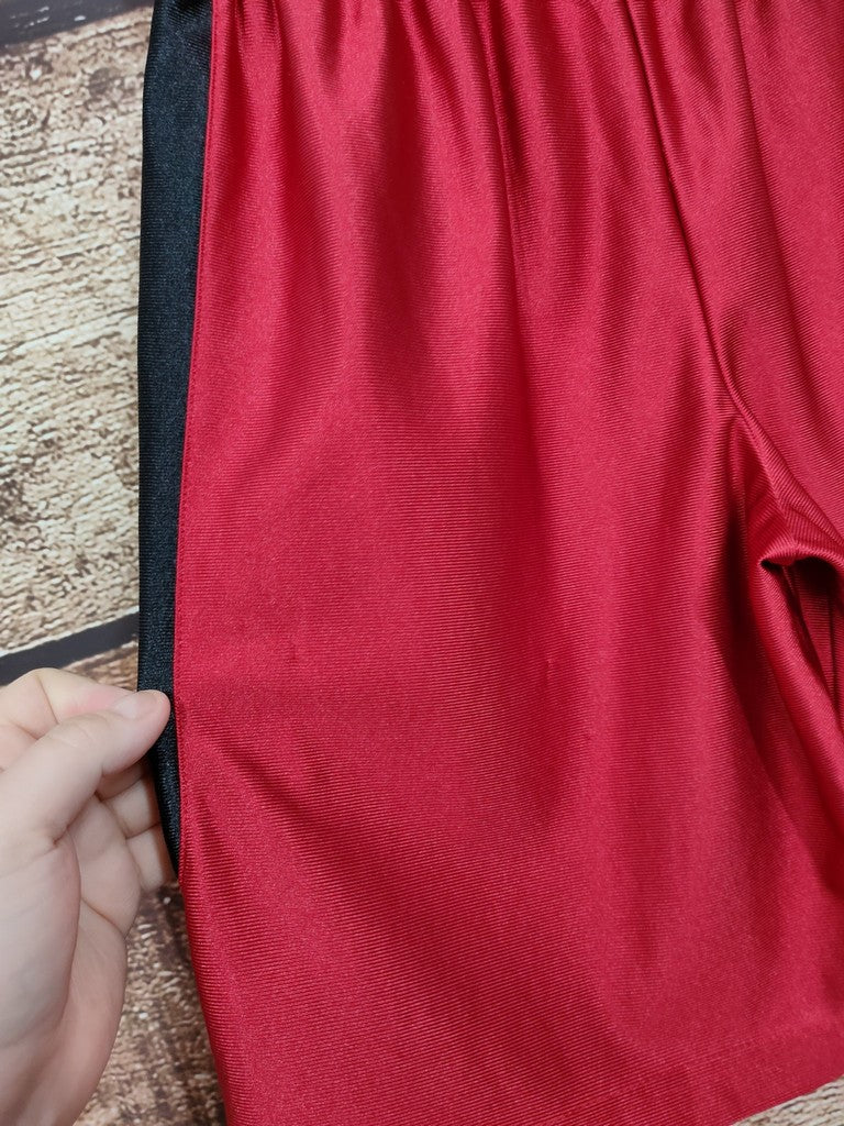 Reebok Kids Red Black Side Stripe Gym Shorts Athletic Size M 10-12 Medium Kids
