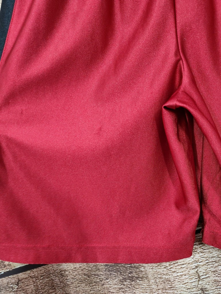 Reebok Kids Red Black Side Stripe Gym Shorts Athletic Size M 10-12 Medium Kids