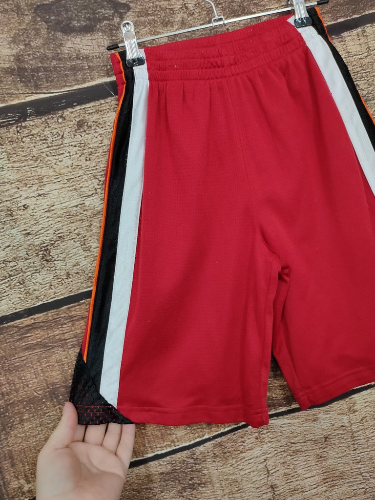 Starter Kids Red Black White Striped Gym Shorts Athletic Size M 8-10 Medium Kids