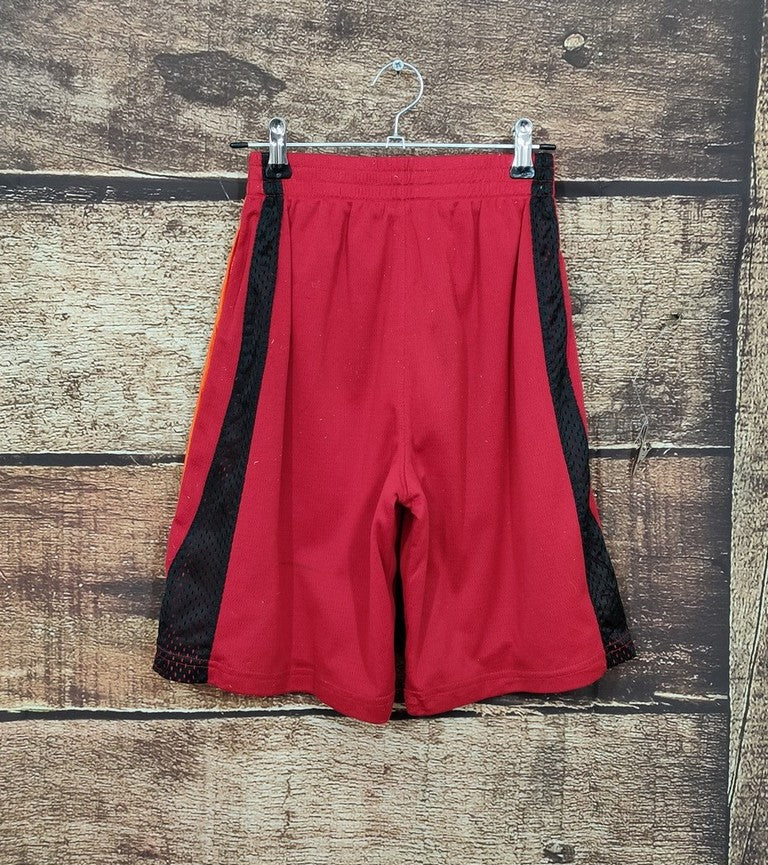 Starter Kids Red Black White Striped Gym Shorts Athletic Size M 8-10 Medium Kids