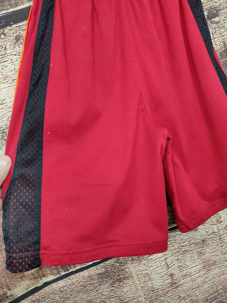 Starter Kids Red Black White Striped Gym Shorts Athletic Size M 8-10 Medium Kids