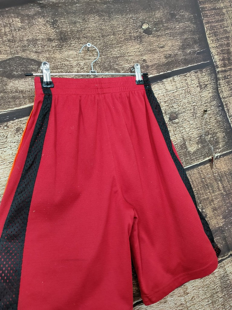 Starter Kids Red Black White Striped Gym Shorts Athletic Size M 8-10 Medium Kids