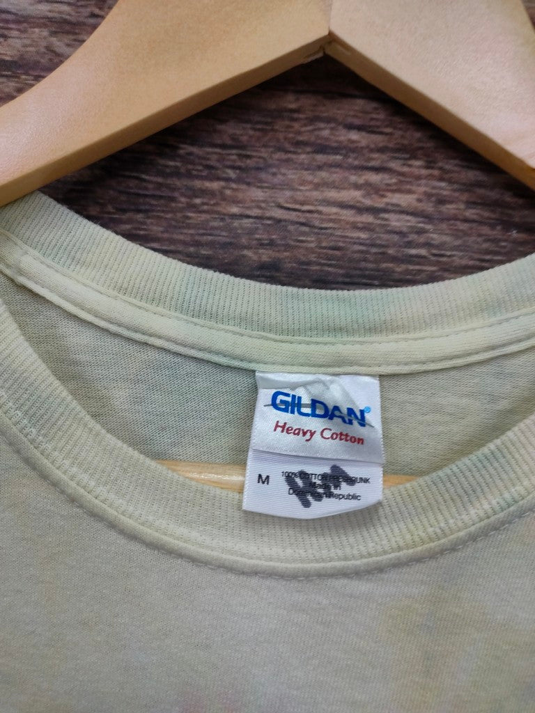 Gildan YMCA Camp Flat Rock River Pastel Tie Dye Graphic T-Shirt Medium Top Tee