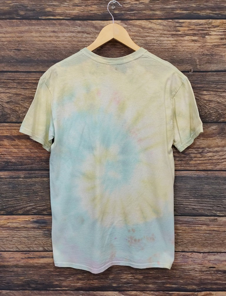 Gildan YMCA Camp Flat Rock River Pastel Tie Dye Graphic T-Shirt Medium Top Tee
