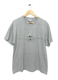 Vintage Hanes St Thomas USVI Sailing Graphic T-Shirt Heather Grey Mens Large Top