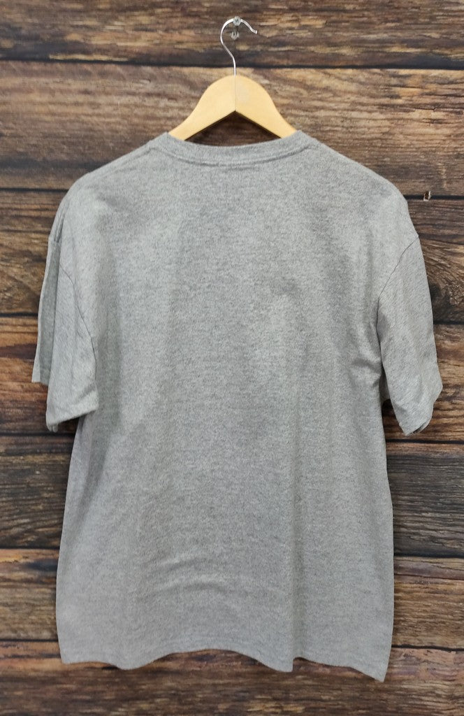 Vintage Hanes St Thomas USVI Sailing Graphic T-Shirt Heather Grey Mens Large Top