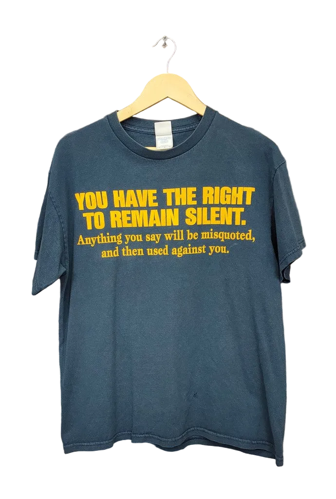 Vintage Tennessee River Slogan Graphic T-Shirt Faded Navy Blue Mens Large Top