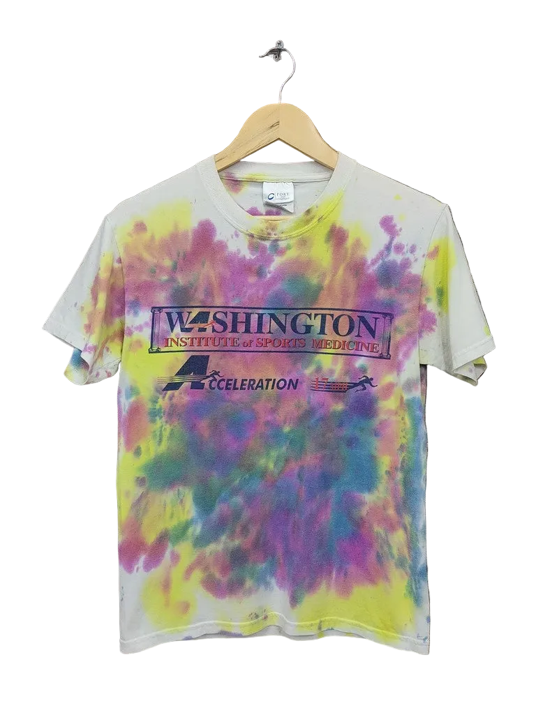 Port & Company Tie Dye Washington Sports Medicine Graphic T-Shirt Mens S Top
