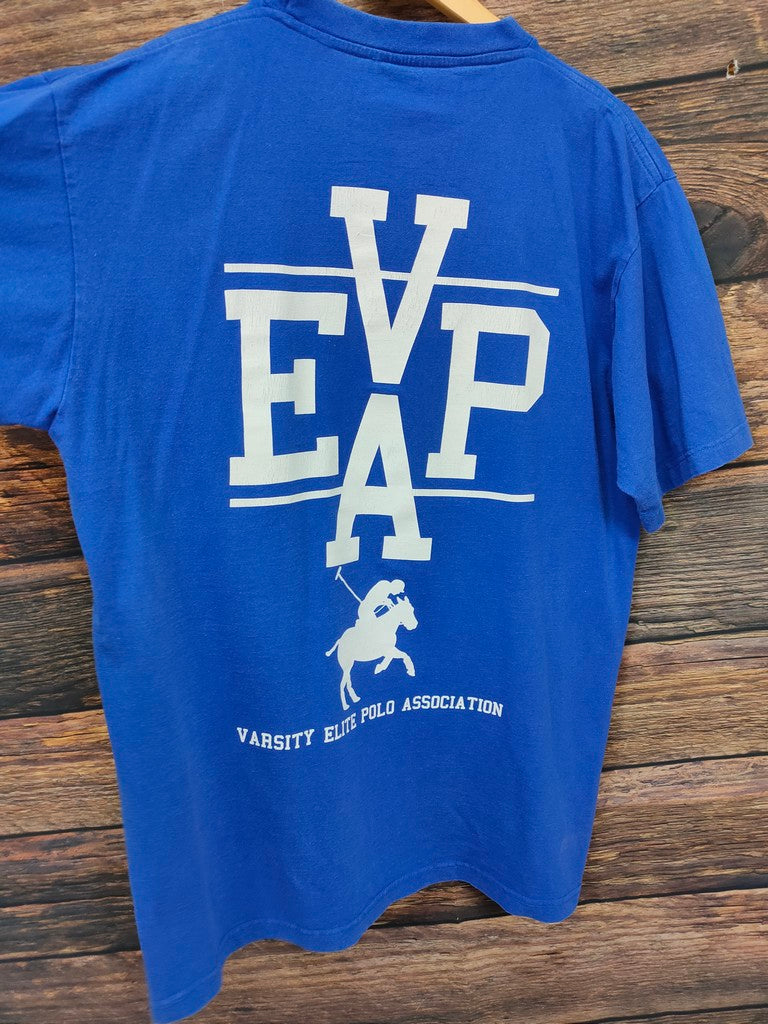Griffin Varsity Elite Polo Association Graphic T-Shirt Royal Blue Mens XL Top
