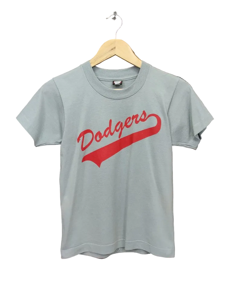 Vintage Screen Stars 80s Dodgers Little League T-Shirt Made in USA Kids 14 16