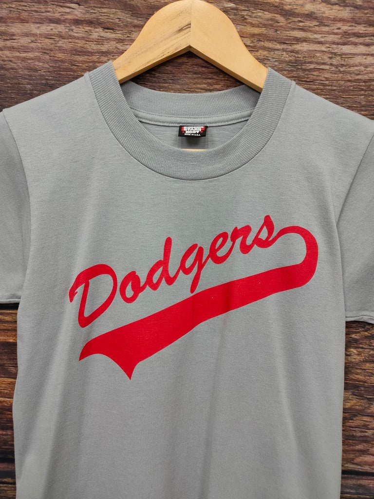Vintage Screen Stars 80s Dodgers Little League T-Shirt Made in USA Kids 14 16
