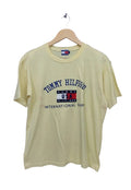 Vintage 1996 Tommy Hilfiger International Games USA Flag Graphic T-Shirt Boxy Medium