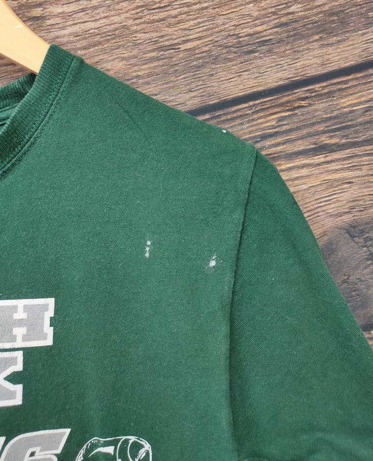 Vintage 2011 Hanes Dutch Fork Foxes Football T-Shirt Green Youth Large XXS