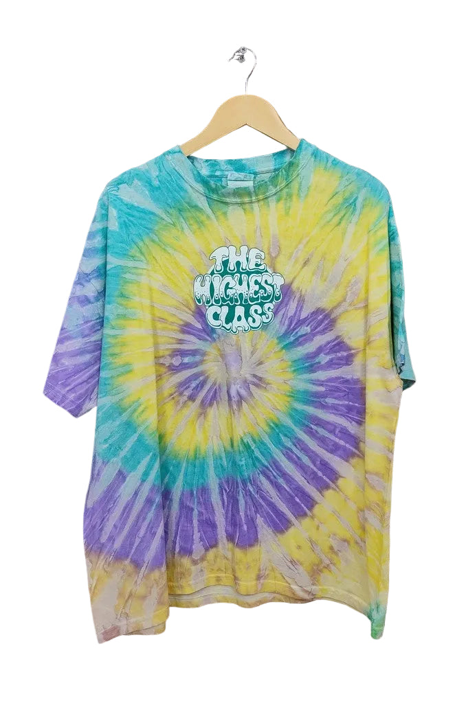 Vintage 2002 Hanes The Highest Class Weed Parody Tie Dye T-Shirt Men's XL DCHS