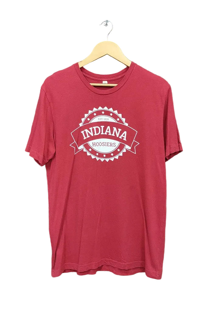 Bella Canvas Indiana Hoosiers IU Tech Word Search Graphic T-Shirt Men's Medium