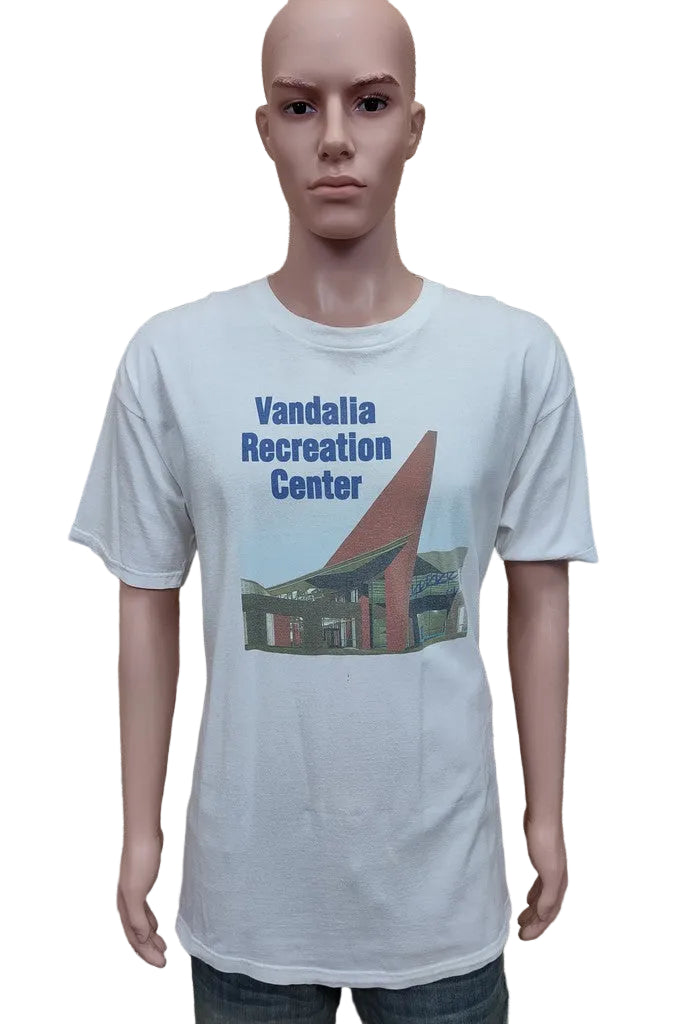 Fruit of the Loom Off-White Vandalia Recreation Center Graphic T-Shirt Size XL
