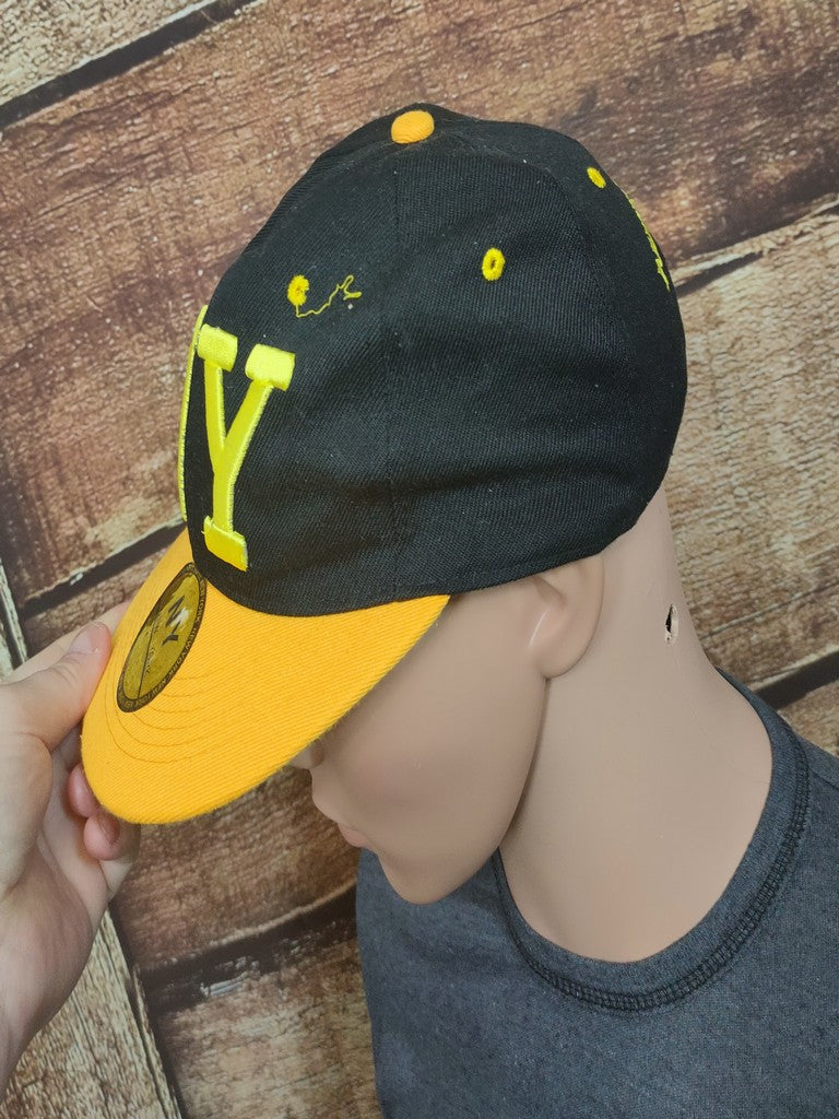 New York NY Snapback Cap Hat Black Yellow 3D Embroidered Flat Visor OSFA