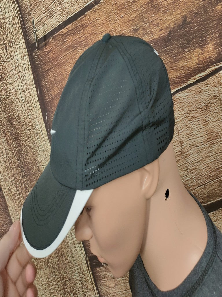 Nike Golf Performance Cap Hat Anthracite Grey Perforated Breathable Swoosh OSFA