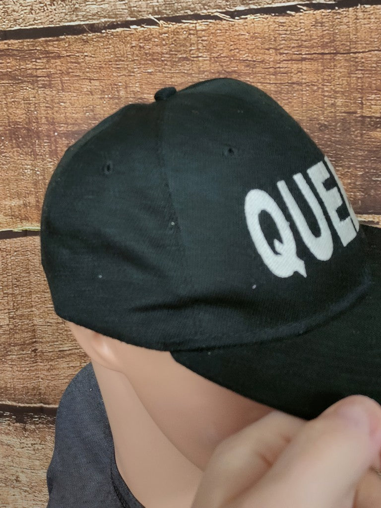 Atlantis Queen Snapback Hat Cap Black White Embroidered Slogan Logo OSFA