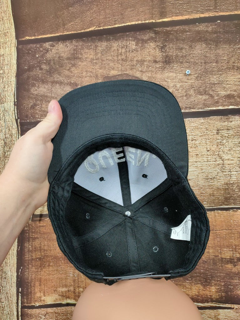 Atlantis Queen Snapback Hat Cap Black White Embroidered Slogan Logo OSFA