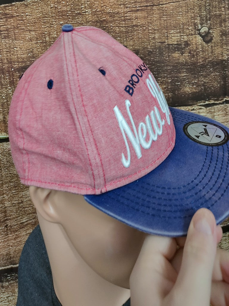 H&M Brooklyn New York Snapback Hat Cap Faded Denim Look Kids Teens