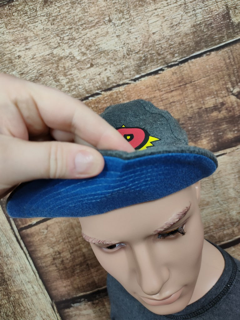 Crash One Zap Comic Pop Art Baseball Cap Hat Charcoal Grey Kids Teens 8-15 Yrs