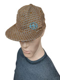 Scion Toyota Promotional Stretch Fit Cap Hat Brown Blue Circle Pattern L/XL Y2K