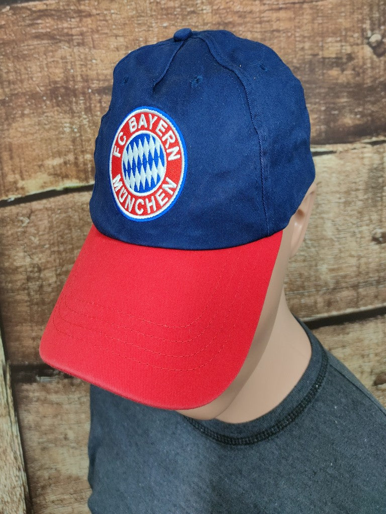 FC Bayern München Baseball Cap Hat Blue Red Embroidered Football Crest OSFA