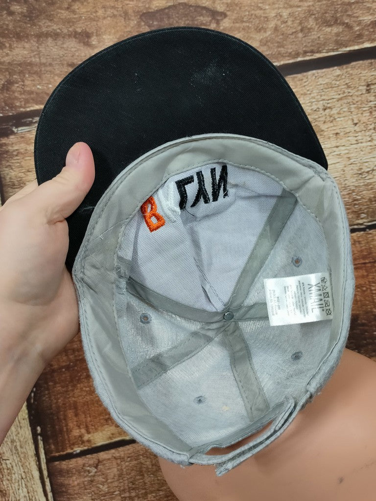 X-Mail BKLYN Brooklyn Jersey Baseball Cap Hat Grey Marl Black Strapback OSFA