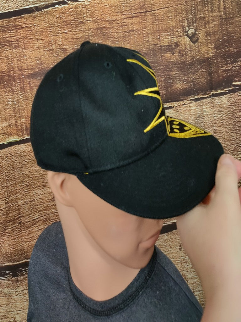 Flexfit 210 Statue of Liberty Bandana Cap Hat Black Yellow Embroidery 6 7/8 - 7 1/4
