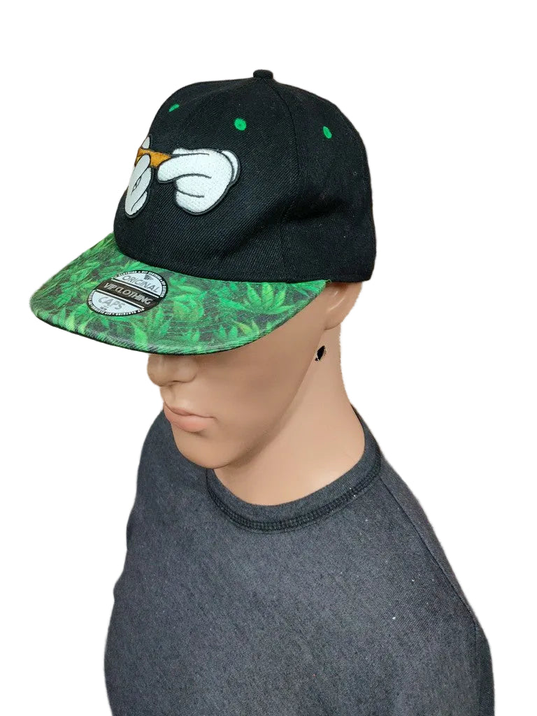 VIP Clothing Blunt Joint Cartoon Hands Snapback Cap Hat Weed Leaf Visor OSFA