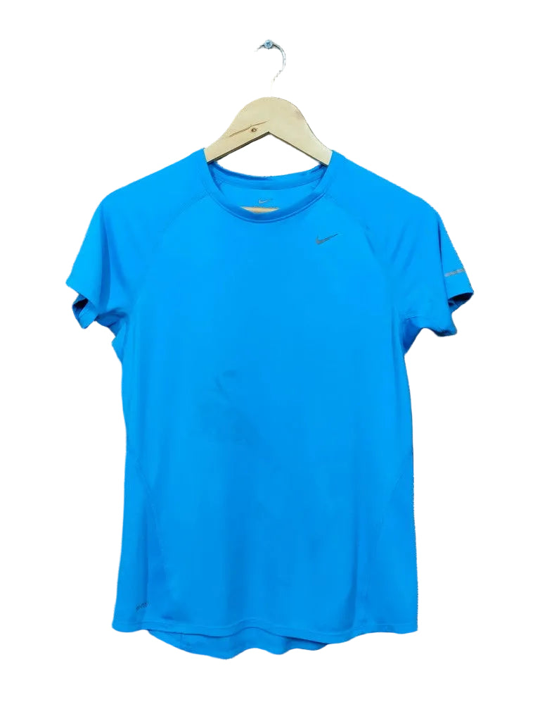 Nike Dri-Fit Women's Blue Short Sleeve Running Workout T-Shirt Size Medium
