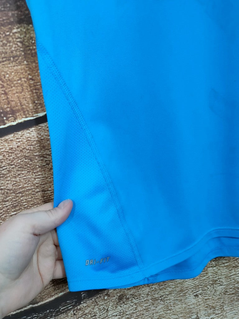 Nike Dri-Fit Women's Blue Short Sleeve Running Workout T-Shirt Size Medium