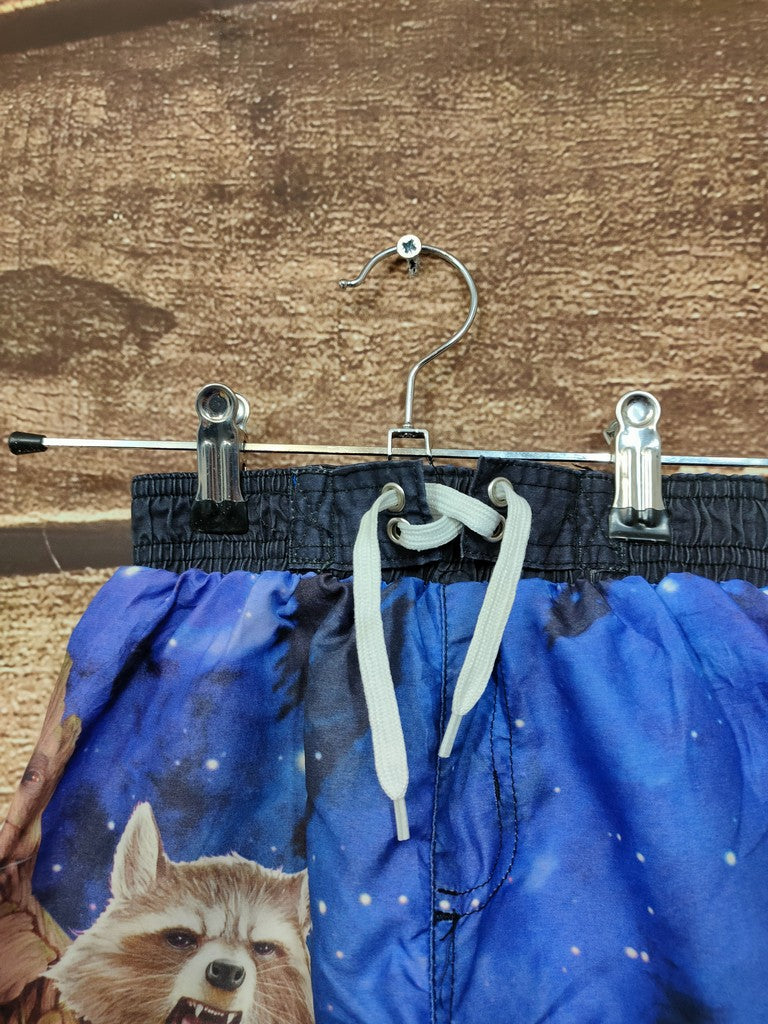 Marvel Guardians of the Galaxy Kids Blue Swimming Shorts Size 6/7 Waist 20