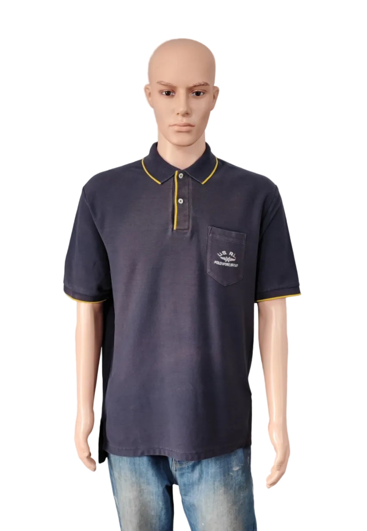 Vintage Polo Sport Ralph Lauren Embroidered Shirt Faded Retro 90s Men Size L
