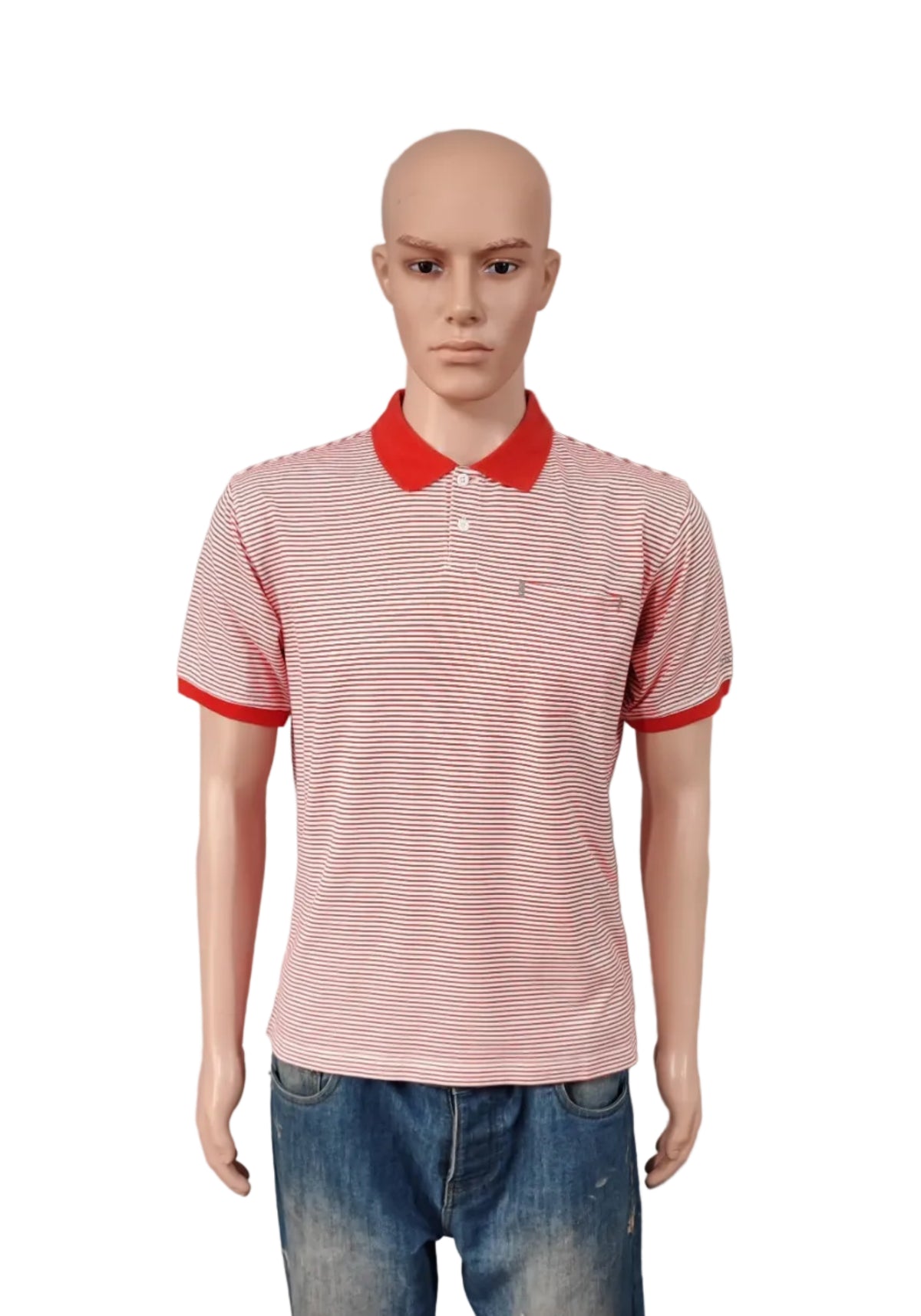 Vintage Nike NSW Swoosh Polo Shirt Coral Red Pink Retro Y2K Men's Size Medium M