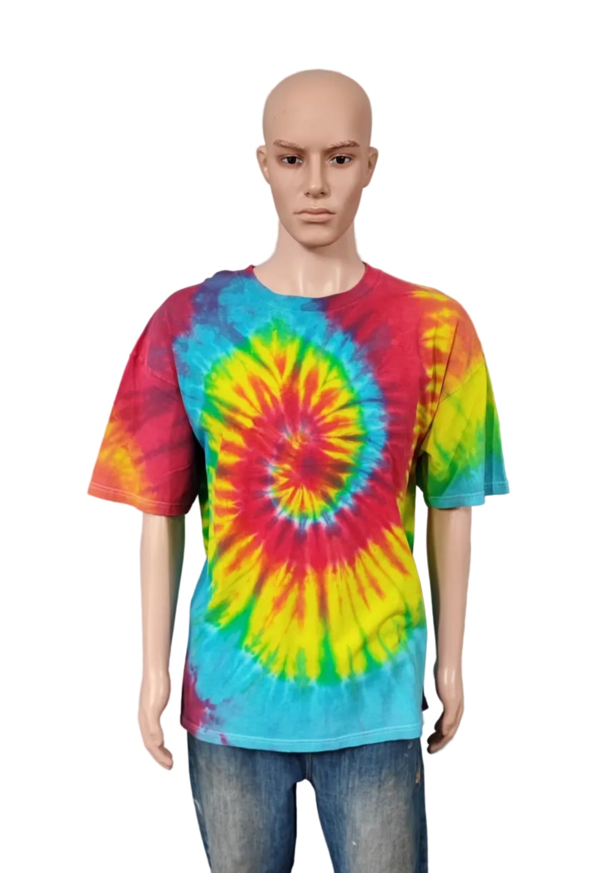 Vintage Delta Pro Weight Rainbow Spiral Tie Dye T-Shirt Men's Size XL