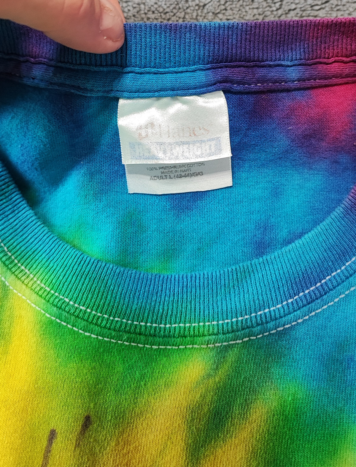 Vintage 2009 Music Festival Tie Dye T-Shirt Multicoloured Retro Y2K Men's Size M