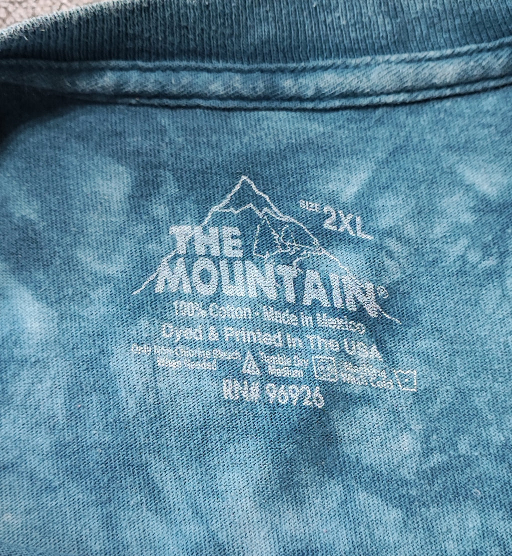 Vintage The Mountain Bulldog Tie Dye T-Shirt Big Face Graphic Men's Size XXL