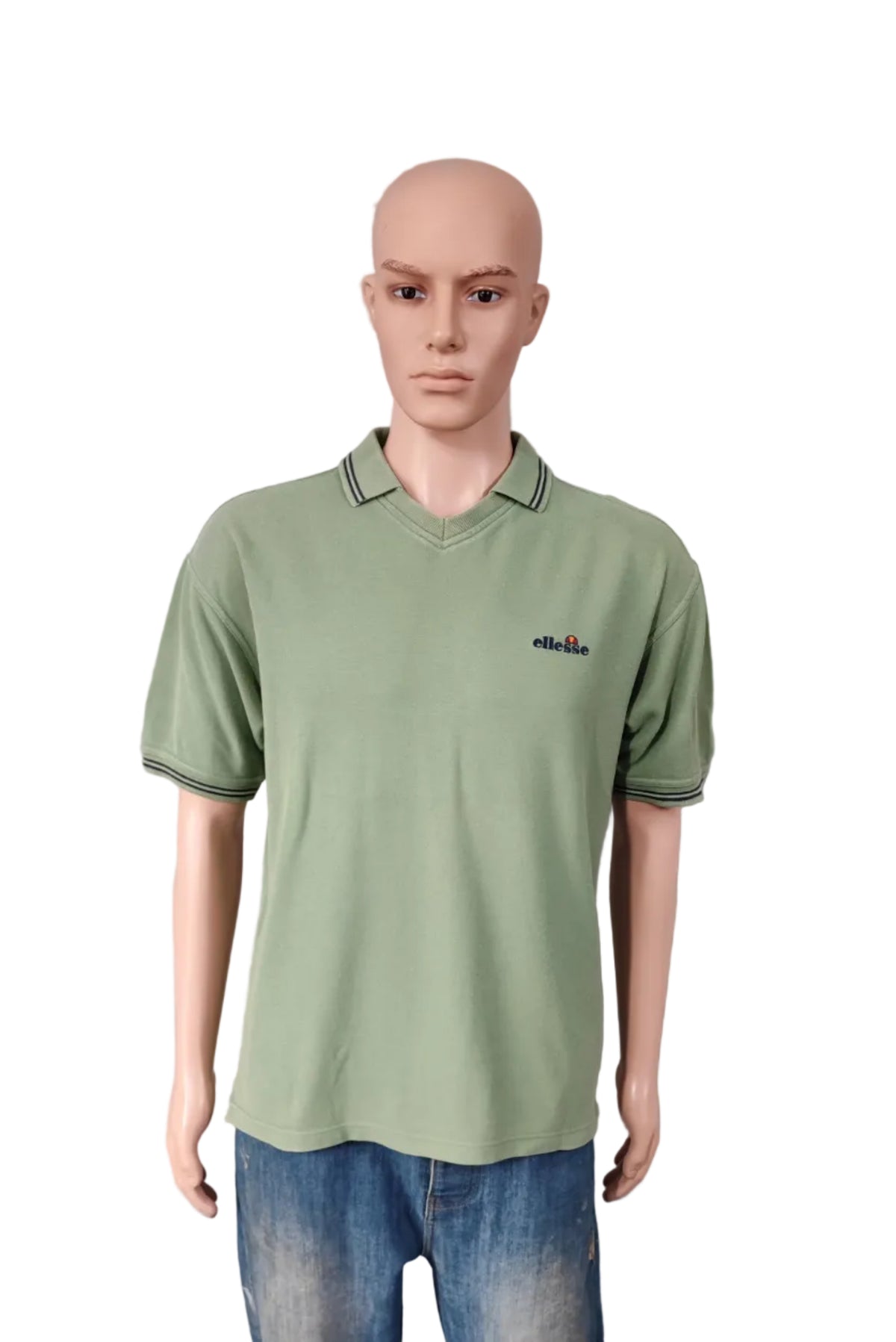 Vintage Ellesse Polo Shirt Green Men's Size Medium M Terrace Green Men's M Roomy