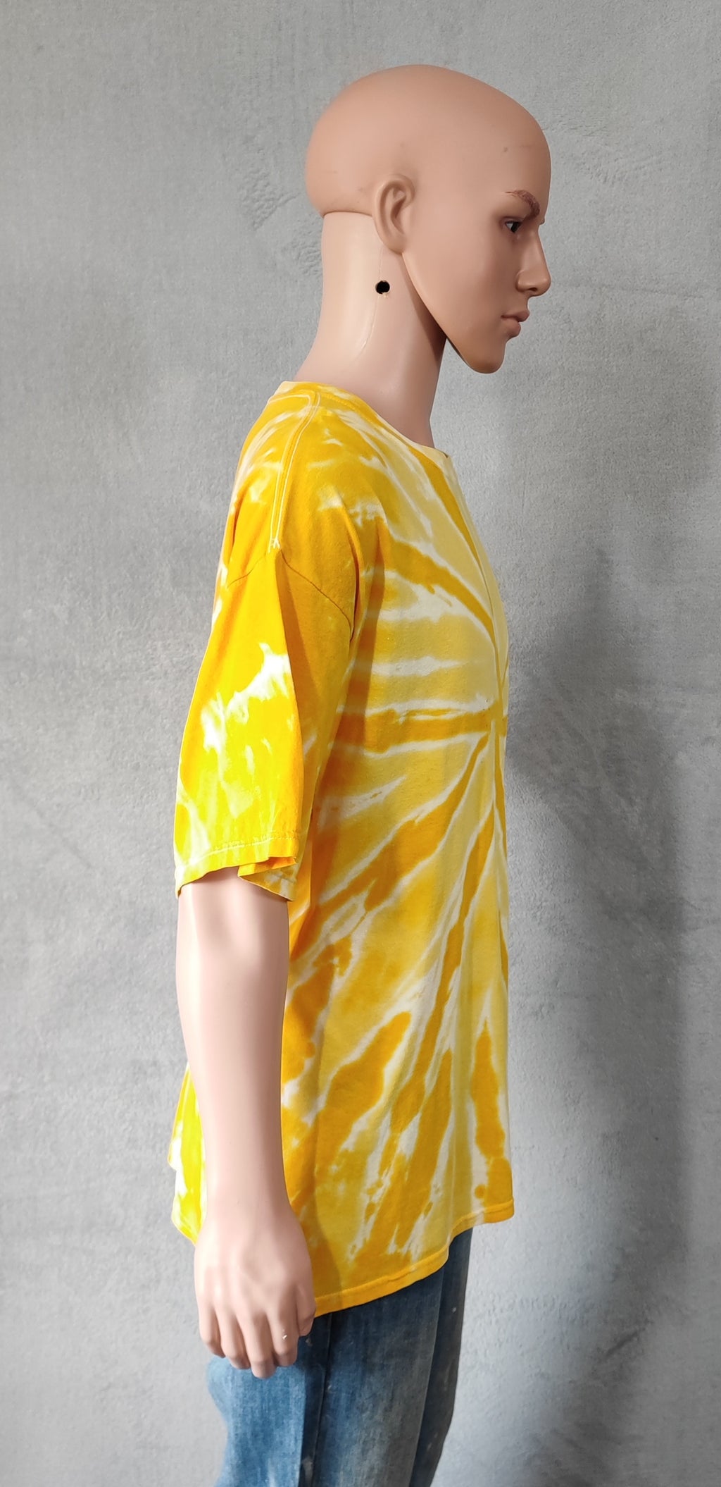 Gildan Yellow Tie Dye Paxtons Grill Little Miami Bike Trail T-Shirt Men's XL XXL