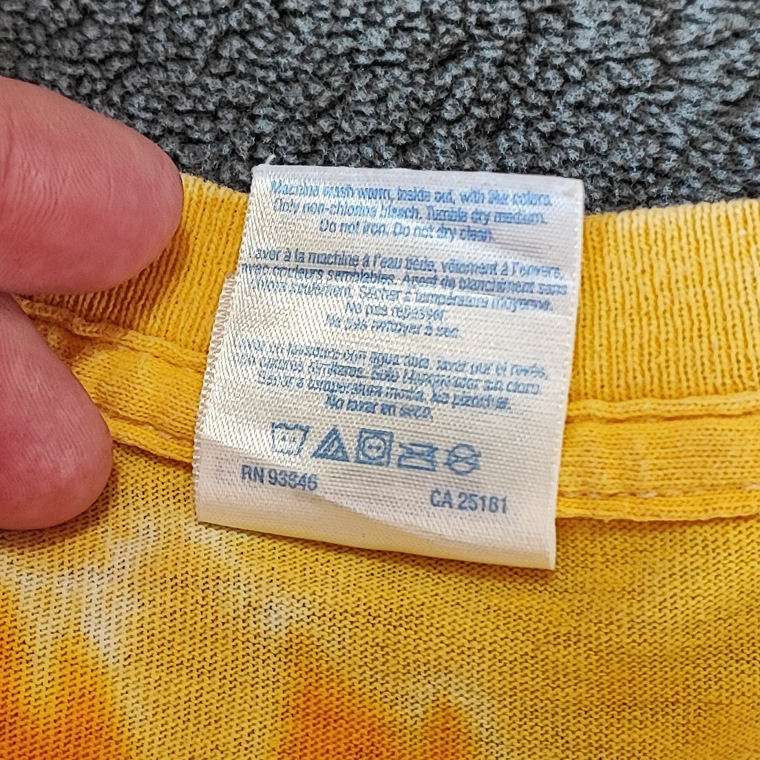 Gildan Yellow Tie Dye Paxtons Grill Little Miami Bike Trail T-Shirt Men's XL XXL