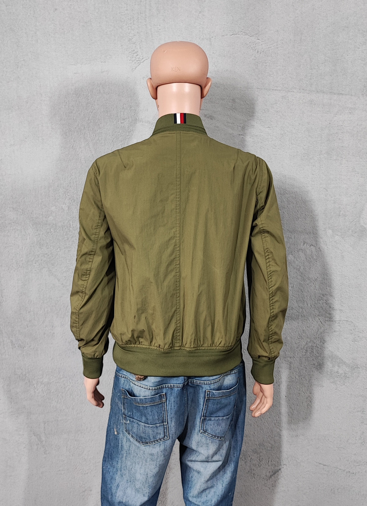 Vintage Tommy Hilfiger Plaid Lined Harrington Jacket Green Men Size Large