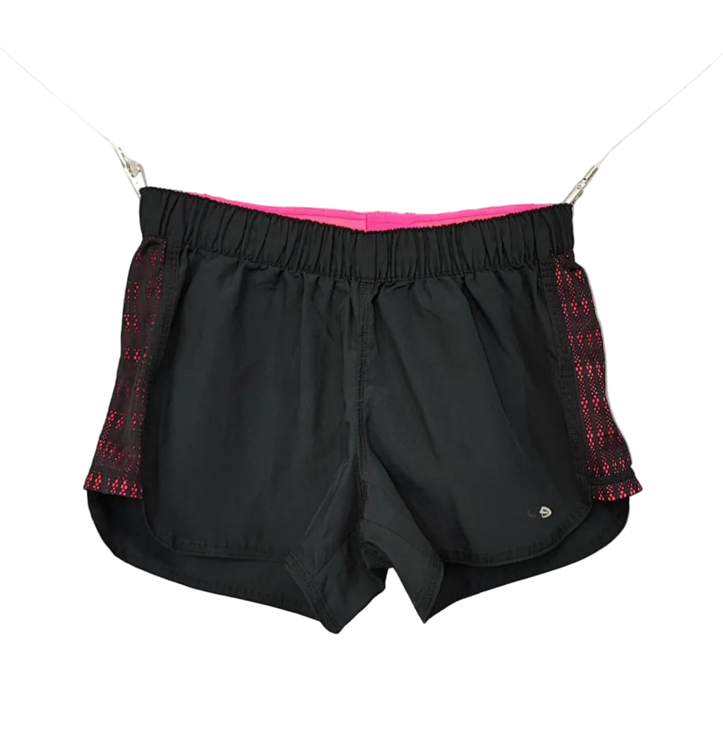Champion C9 Pink Black Gym Shorts Women Size Small Female Running Workout Mesh